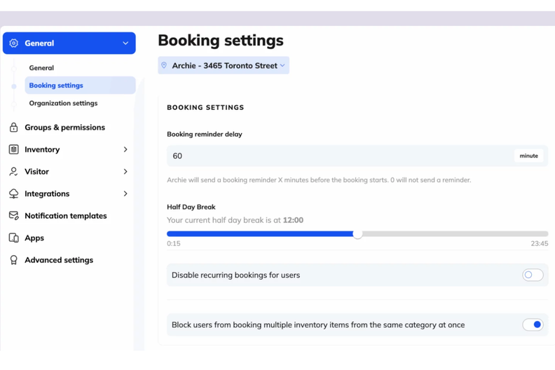 Archie's Booking Approvals, Auto check-out, and SMS notifications