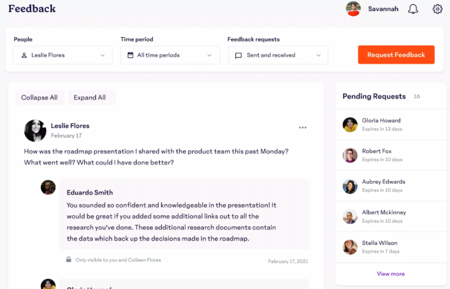 screenshot - 15five Performance Management Software Review for 2025