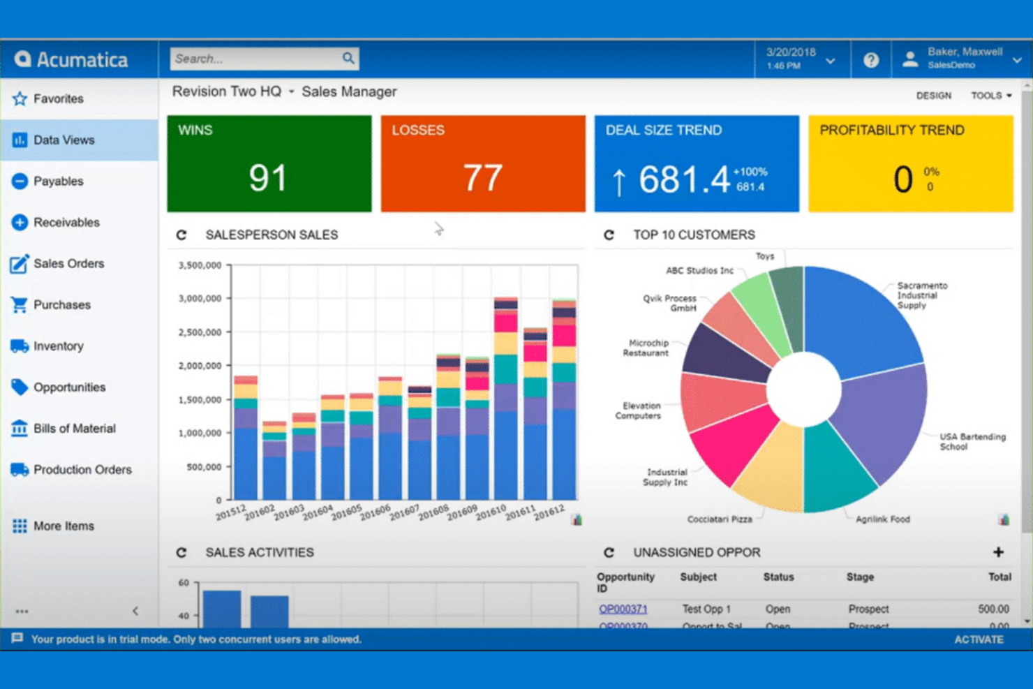 screenshot - Acumatica Review: Features, Pros & Cons, and Pricing