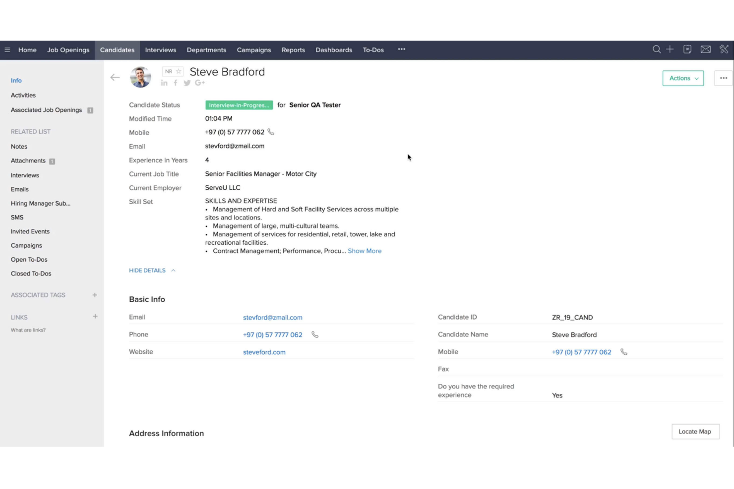 screenshot - Zoho Recruit Review: Pros, Cons, Features & Pricing
