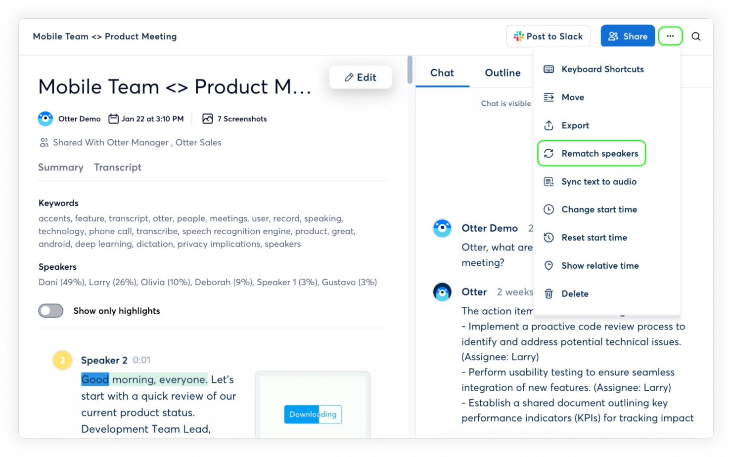 screenshot - Otter Review: Pros, Cons, Features and Pricing