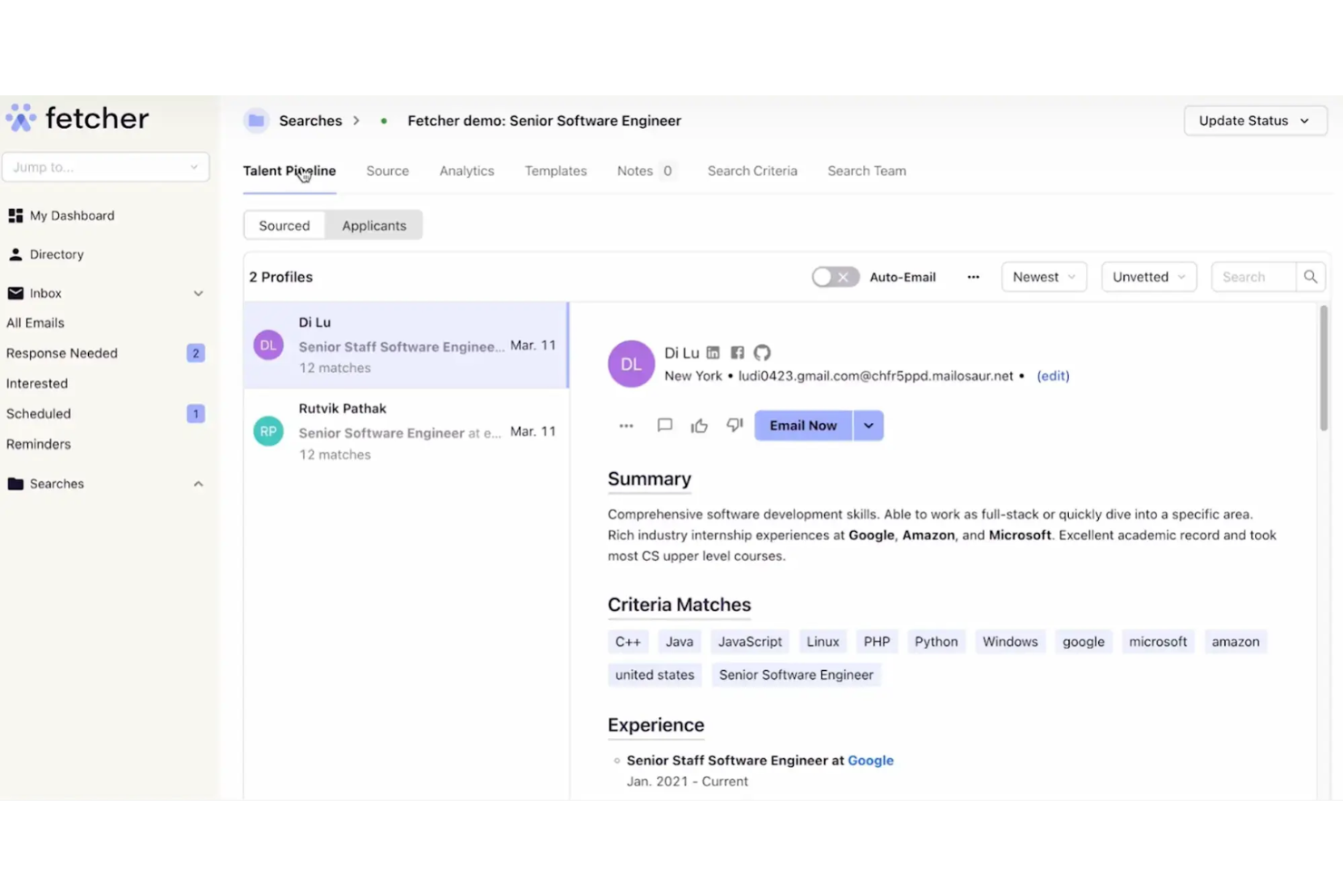 screenshot - Fetcher Review: Pros, Cons, Features and Pricing