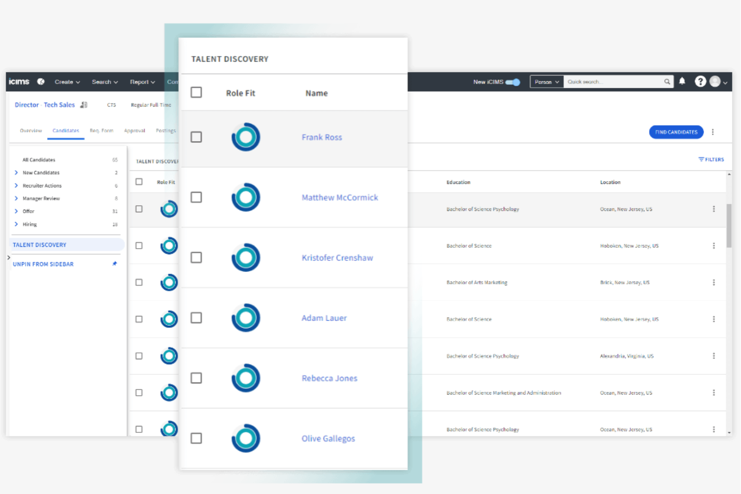 iCIMS Talent Cloud screenshot - 10 meilleures entreprises de recrutement par IA de 2026