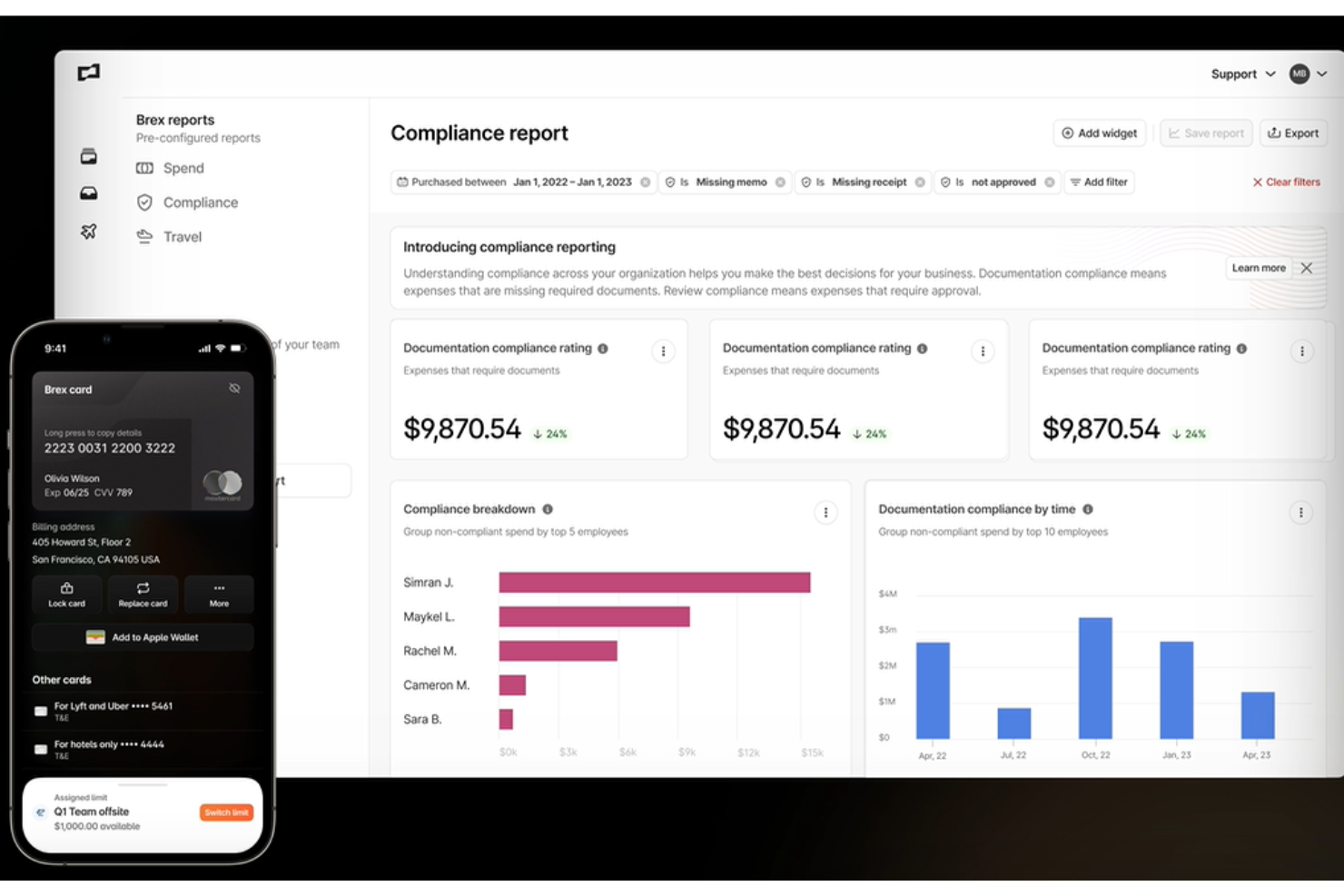 Brex screenshot - 13 Softwarelösungen für das Kreditkarten-Ausgabenmanagement im Jahr 2026