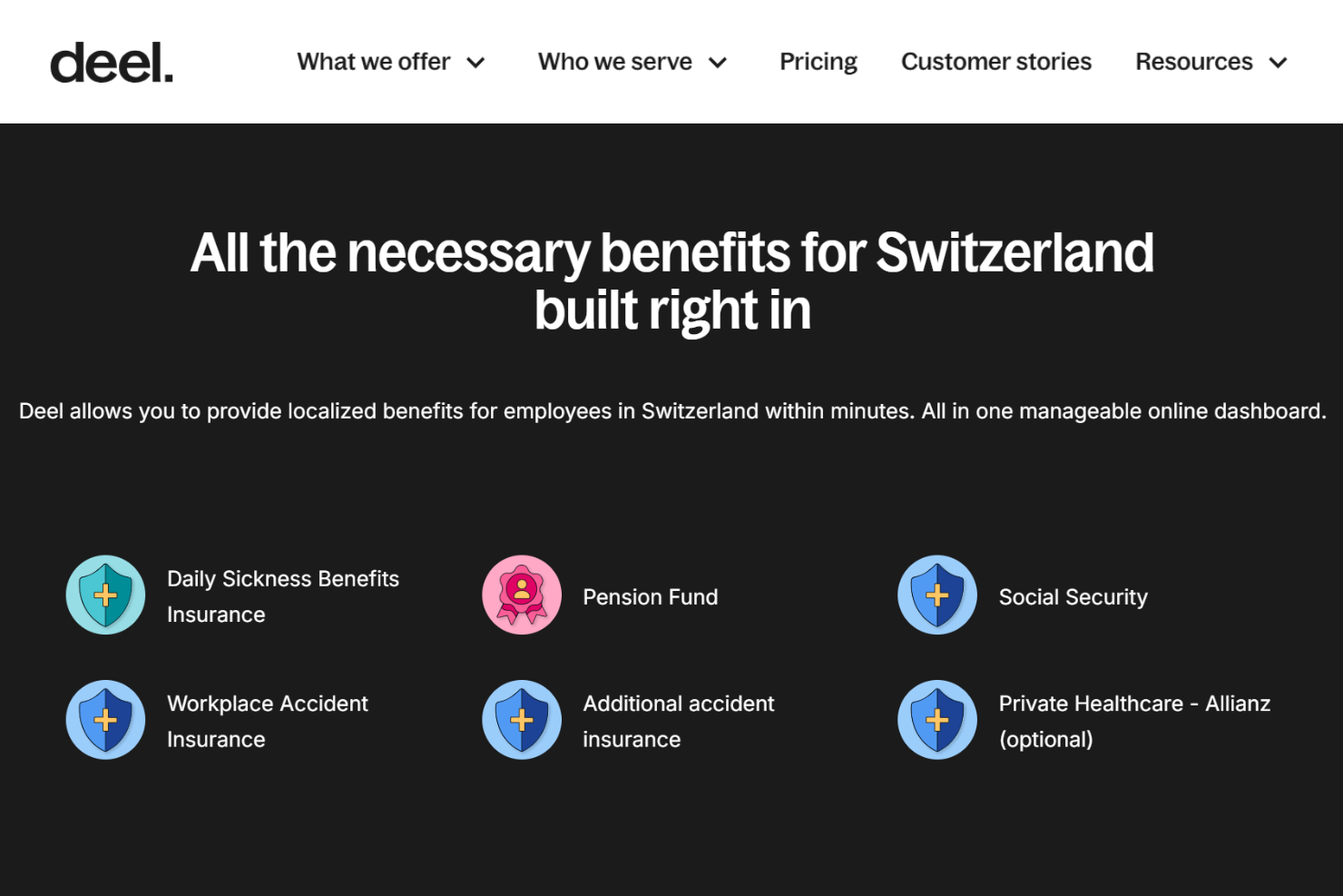 Deel Hire screenshot - 20 Beste Employer of Record in der Schweiz für 2026