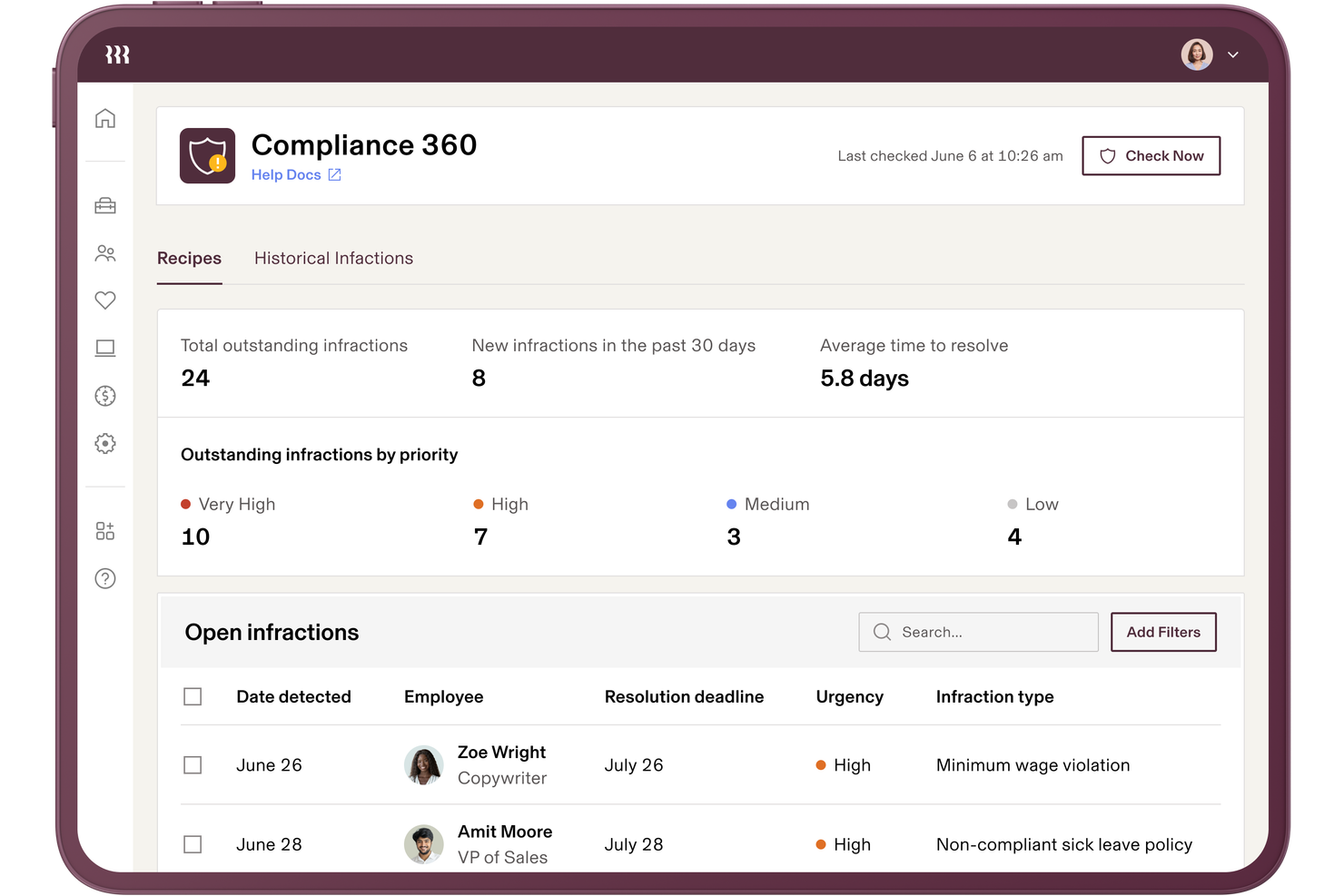 Rippling screenshot - Die 10 besten HR-Compliance-Systeme für kleine Unternehmen 2026