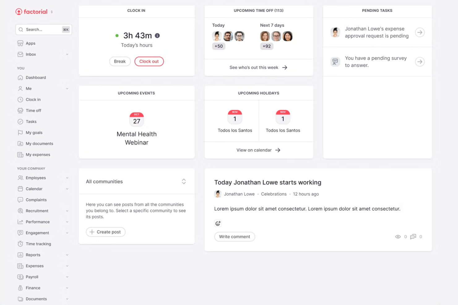 Factorial screenshot - Die 10 besten All-in-One-HR-Software-Lösungen im Test 2026
