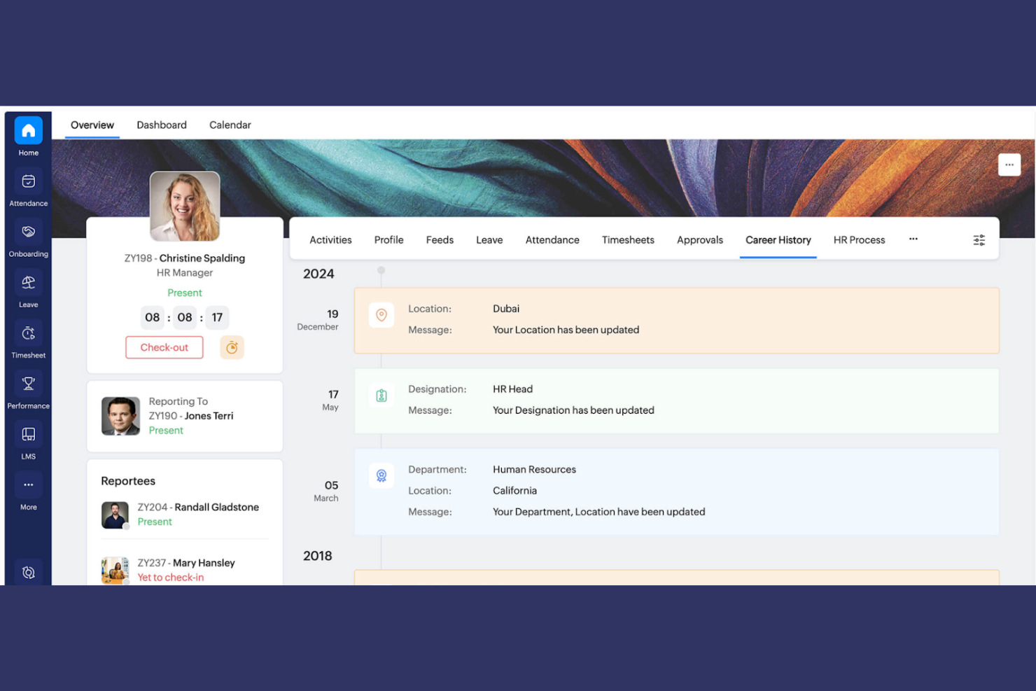 Zoho People screenshot - 17 beste Onboarding-Software für kleine Unternehmen im Test 2026