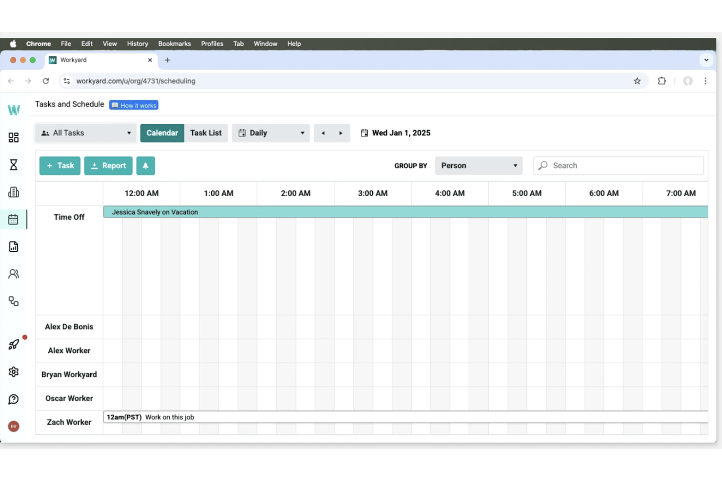 Workyard screenshot - 15 beste Bausoftware für Mitarbeitereinsatzplanung im Test 2026