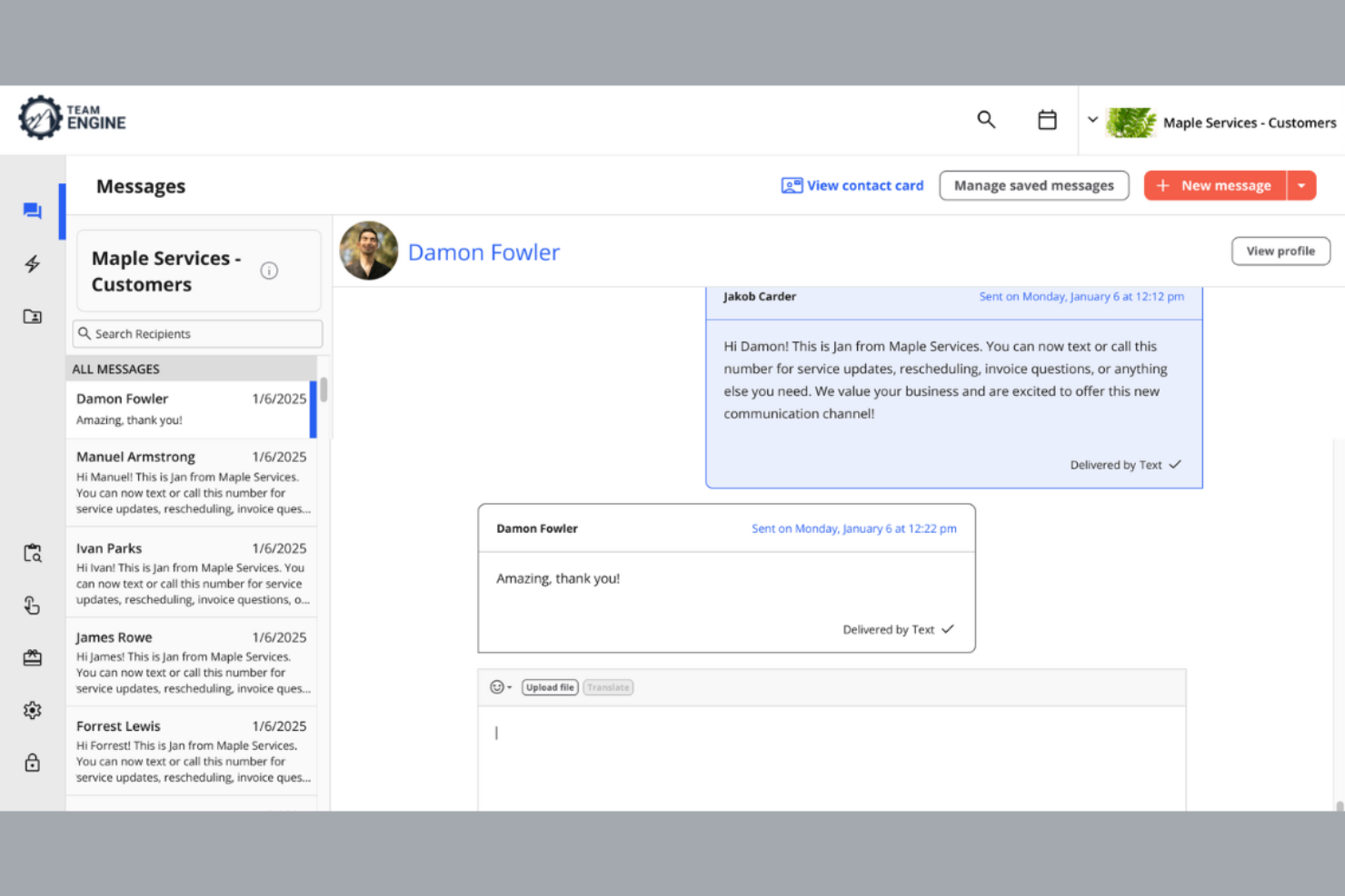 Team Engine screenshot - 22 Beste SMS-Recruiting-Software im Test 2026