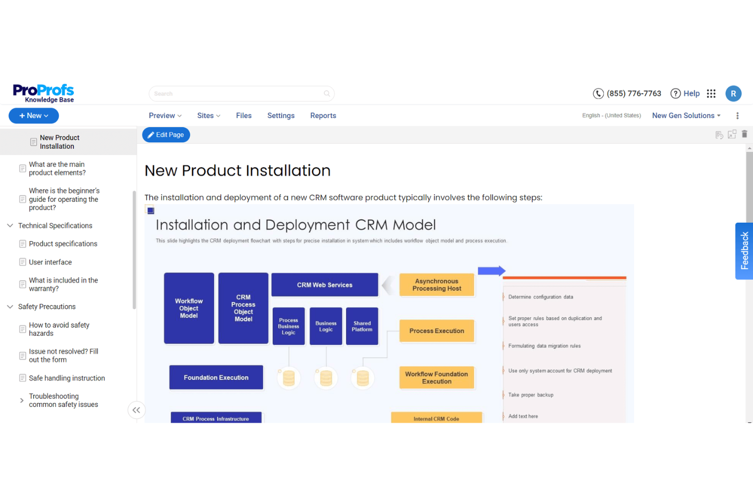 ProProfs Knowledge Base screenshot - 15 Meilleurs Logiciels Wiki Passés en Revue en 2026