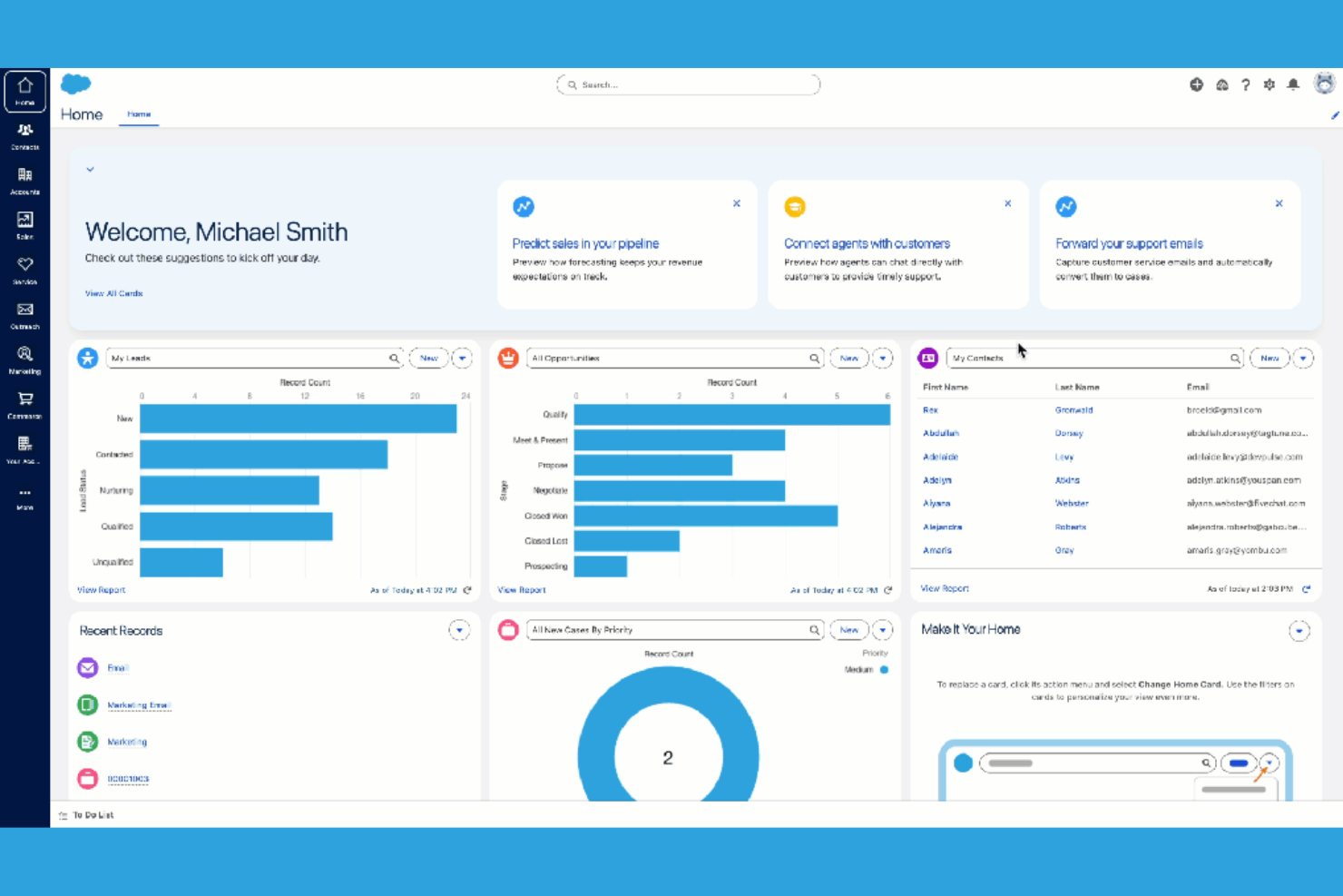 Salesforce screenshot - 13 der besten Softwarelösungen für das Management von Kleinunternehmen im Test 2026