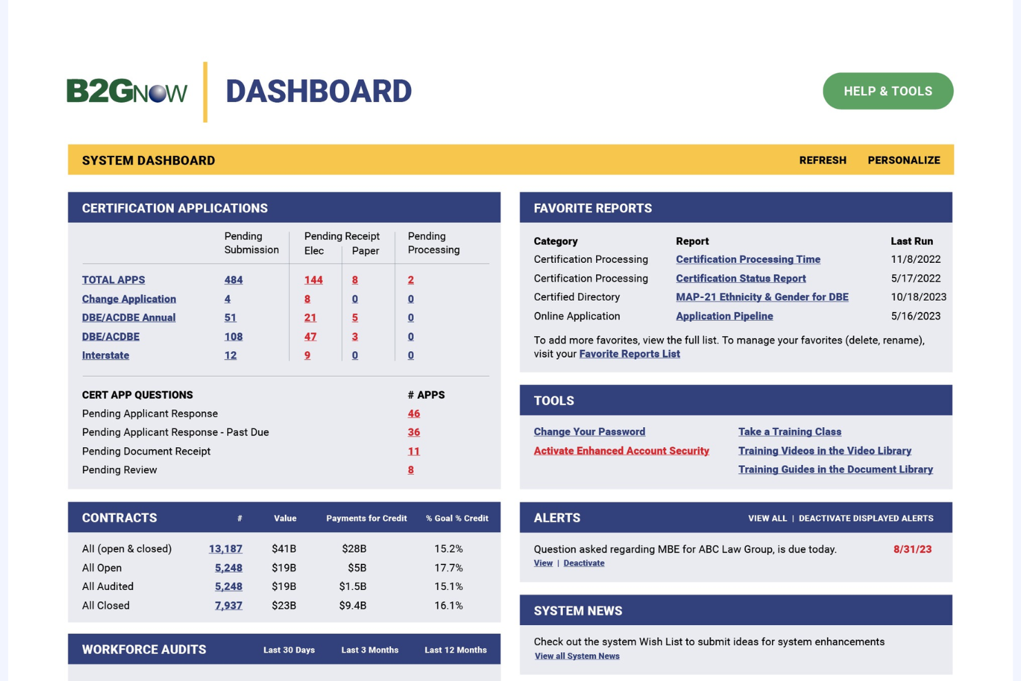 B2Gnow screenshot - 13 Beste Contractor-Compliance-Software im Test 2026