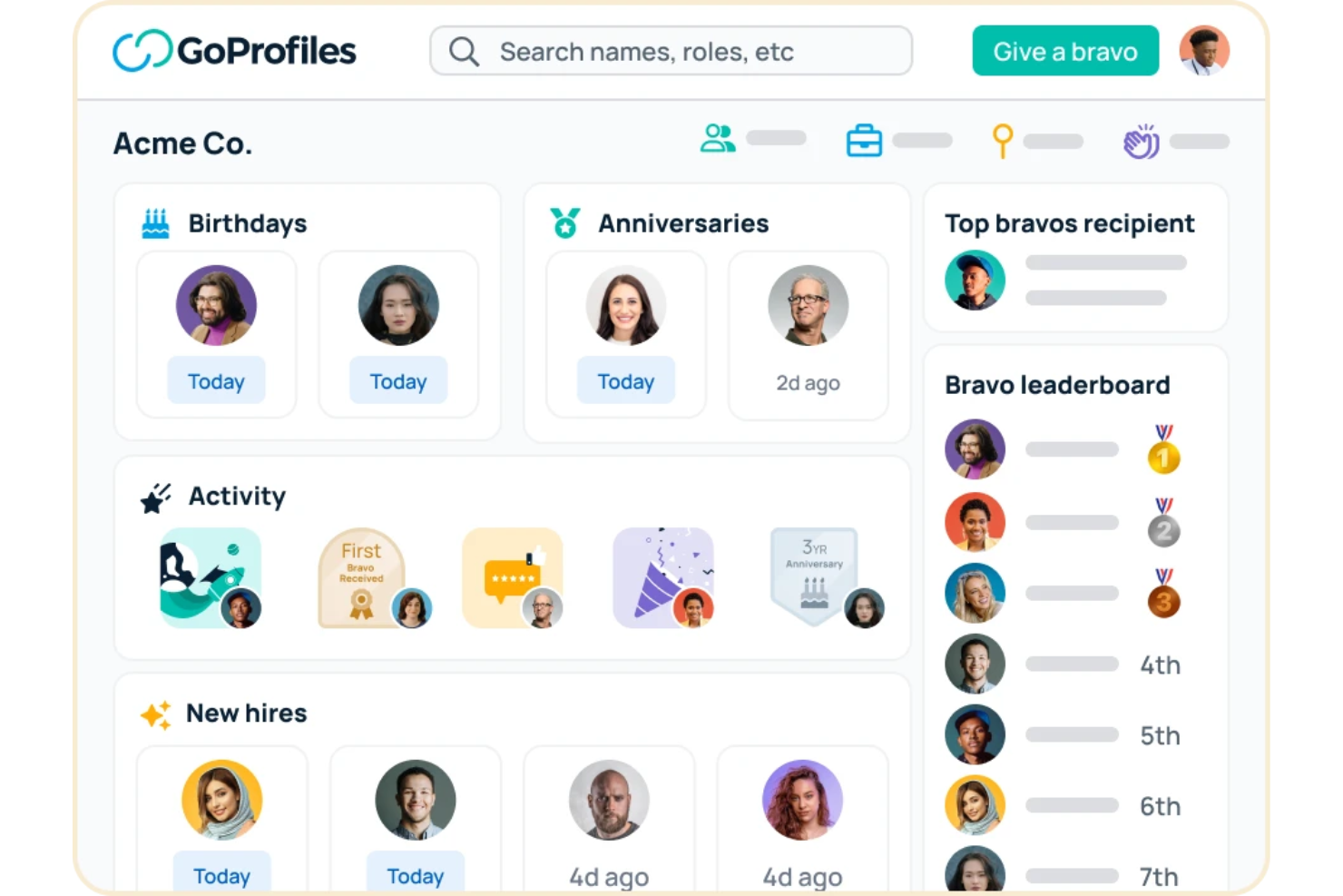 GoProfiles screenshot - 19 Beste Mitarbeiteranerkennungs-Software für kleine Unternehmen im Test 2026