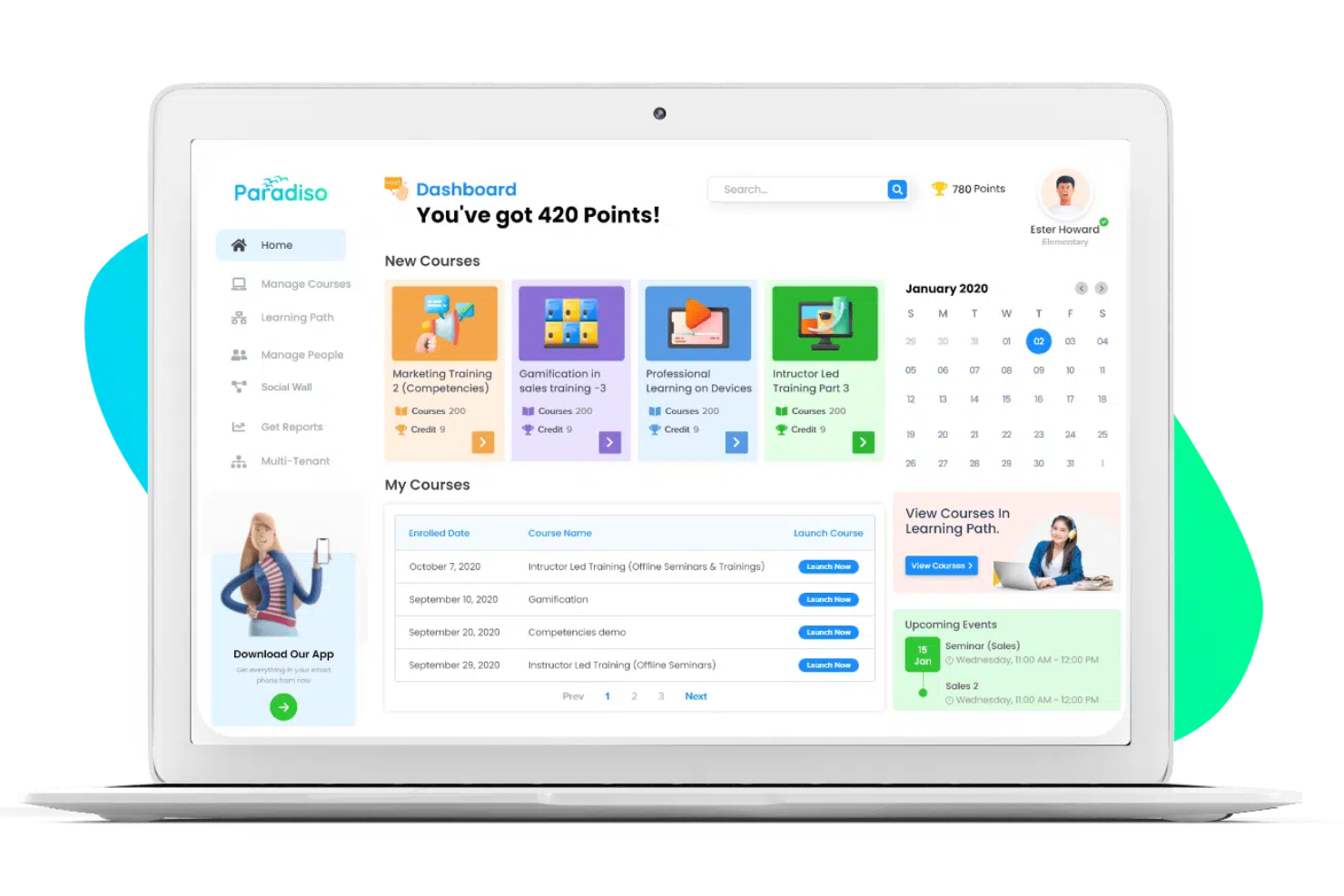 Paradiso LMS screenshot - 19 beste SaaS-Lernmanagementsysteme im Test 2026