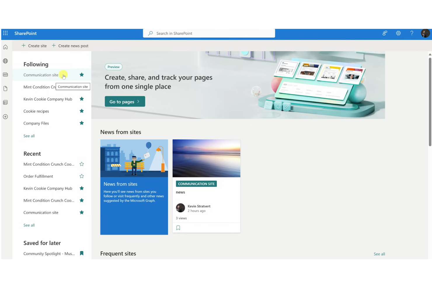 Microsoft SharePoint screenshot - 19 Meilleurs Logiciels Intranet pour Petites Entreprises Passés en Revue en 2026