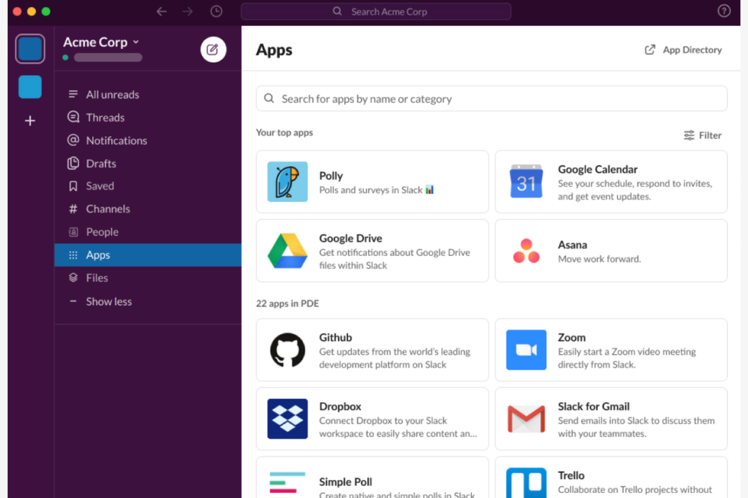 Slack screenshot - 15 meilleures applications de communication pour les employés analysées en 2026