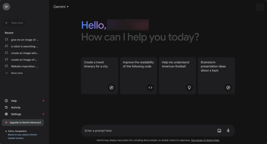 Google Gemini screenshot - Die 20 besten KI-Tools im Test 2026