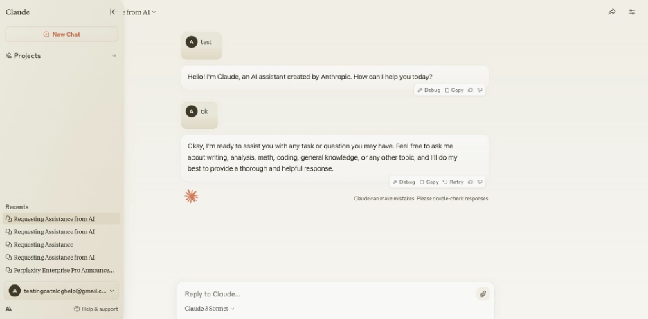 Claude screenshot - Die 20 besten KI-Tools im Test 2026