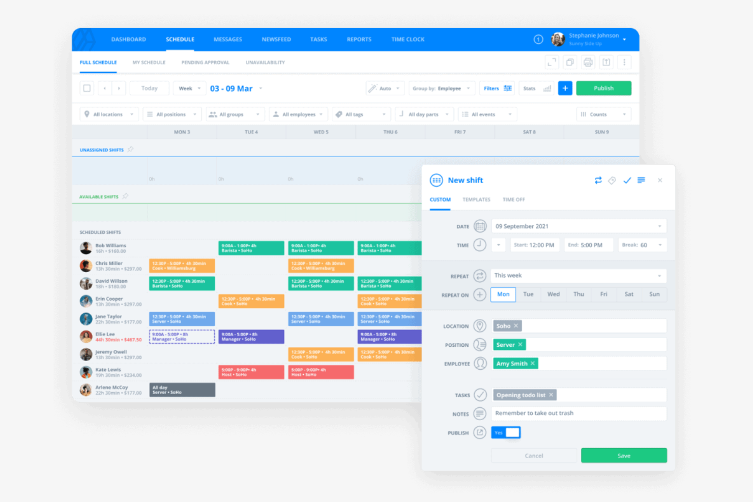 Sling screenshot - 23 Beste KI-Mitarbeiterplanungssoftware im Test 2026