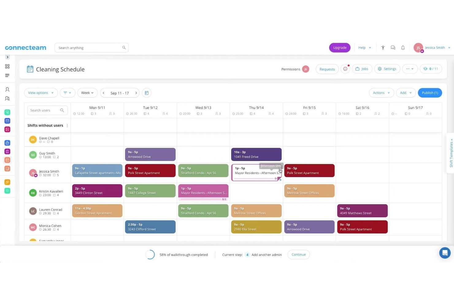 Connecteam screenshot - 13 meilleurs logiciels gratuits de surveillance des employés évalués en 2026