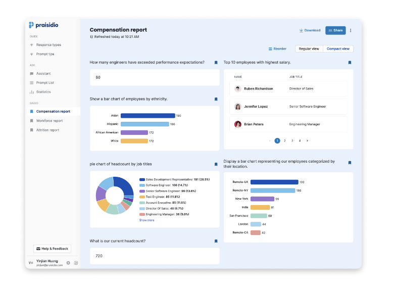 Praisidio screenshot - 13 Beste KI-HR-Management-Software im Test 2026