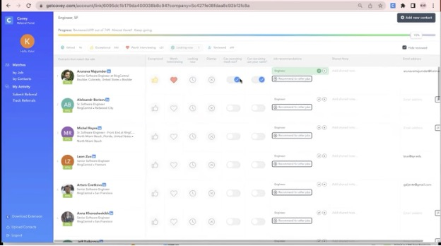 Covey screenshot - 13 Beste KI-Lebenslauf-Screening-Software im Test 2026
