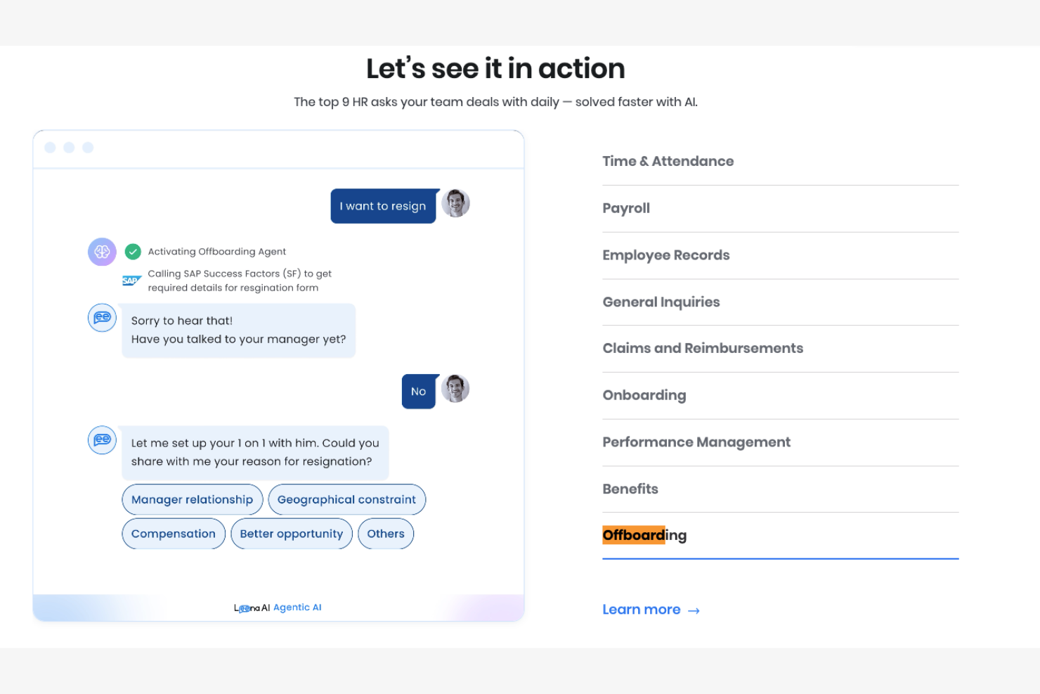 Leena AI screenshot - 14 Beste KI-Offboarding-Tools im Test 2026