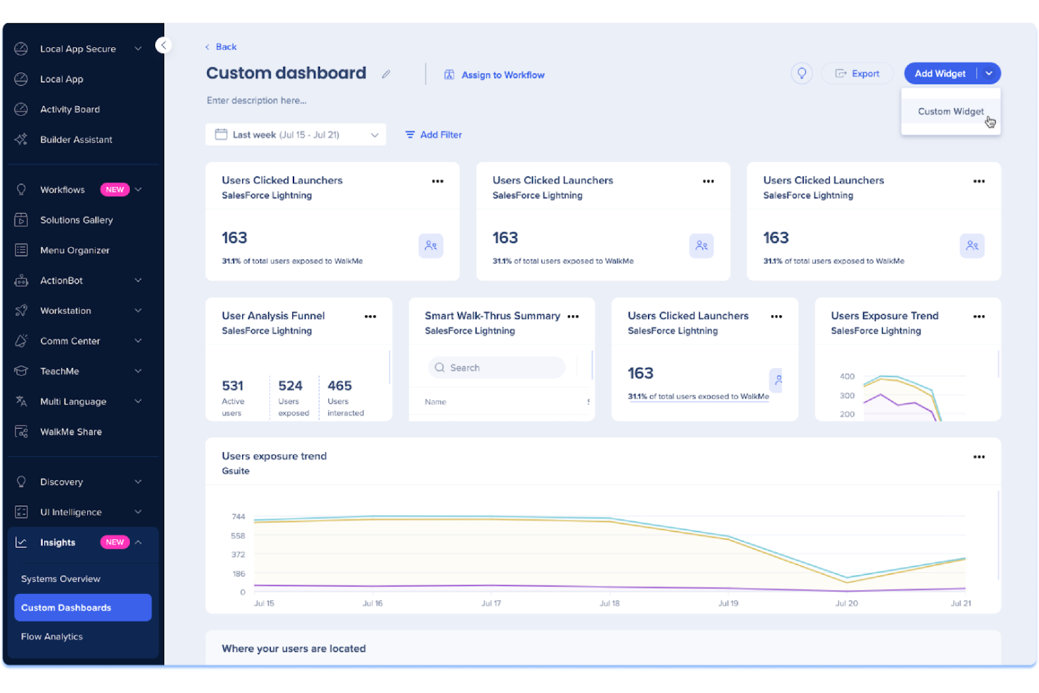 WalkMe screenshot - 13 meilleurs outils d’IA pour la gestion du changement analysés en 2026