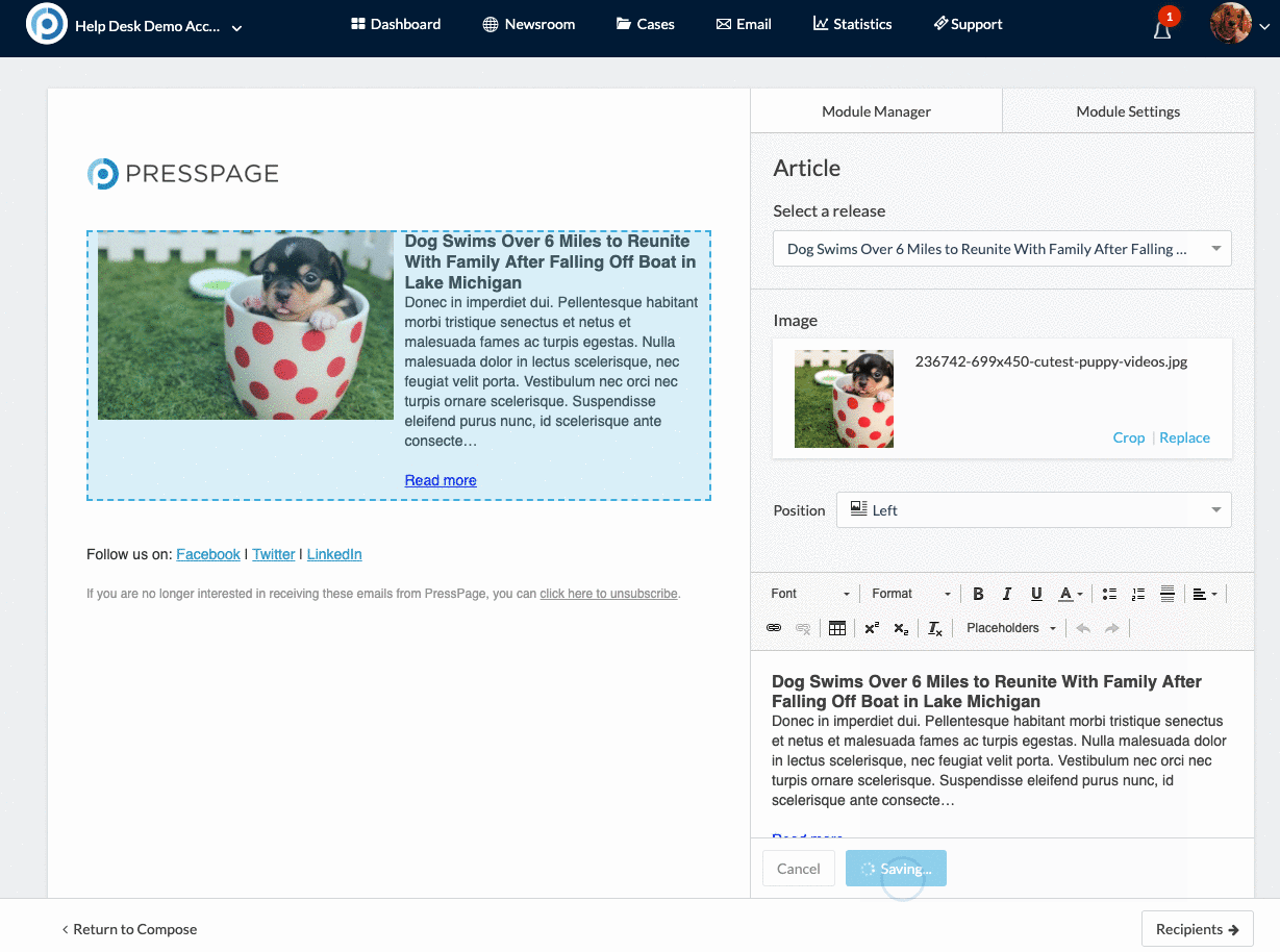 Presspage screenshot - 15 meilleurs outils d’IA pour la gestion de crise évalués en 2026