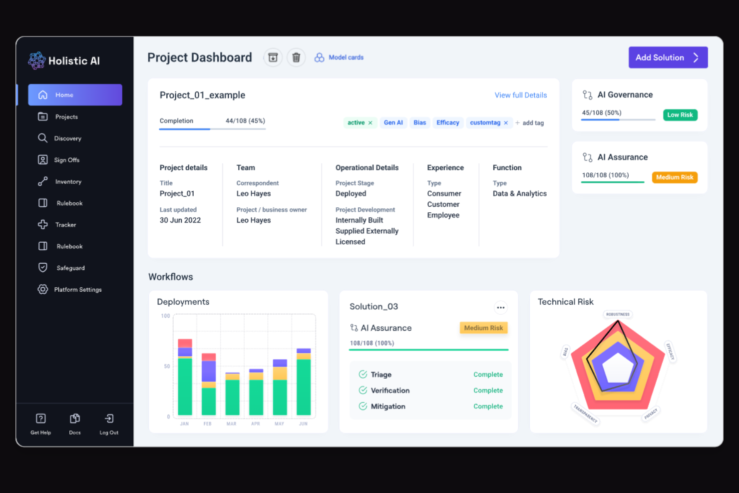 Holistic AI screenshot - 13 Beste KI-Governance-Tools im Jahr 2026 im Test