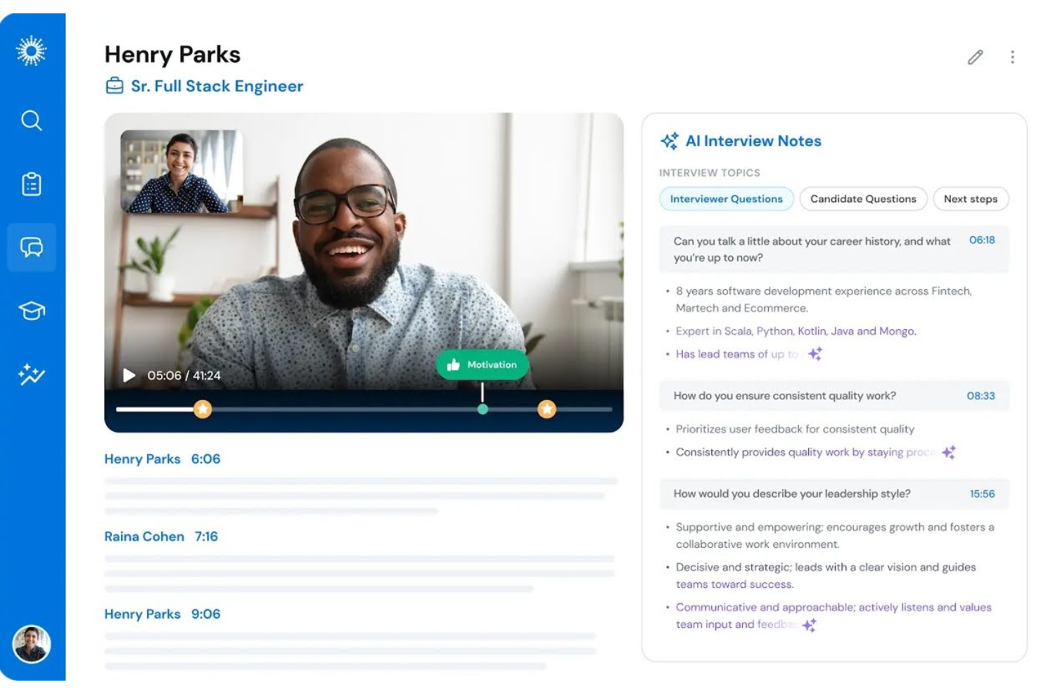 BrightHire screenshot - 17 Beste KI-Interview-Software im Test 2026