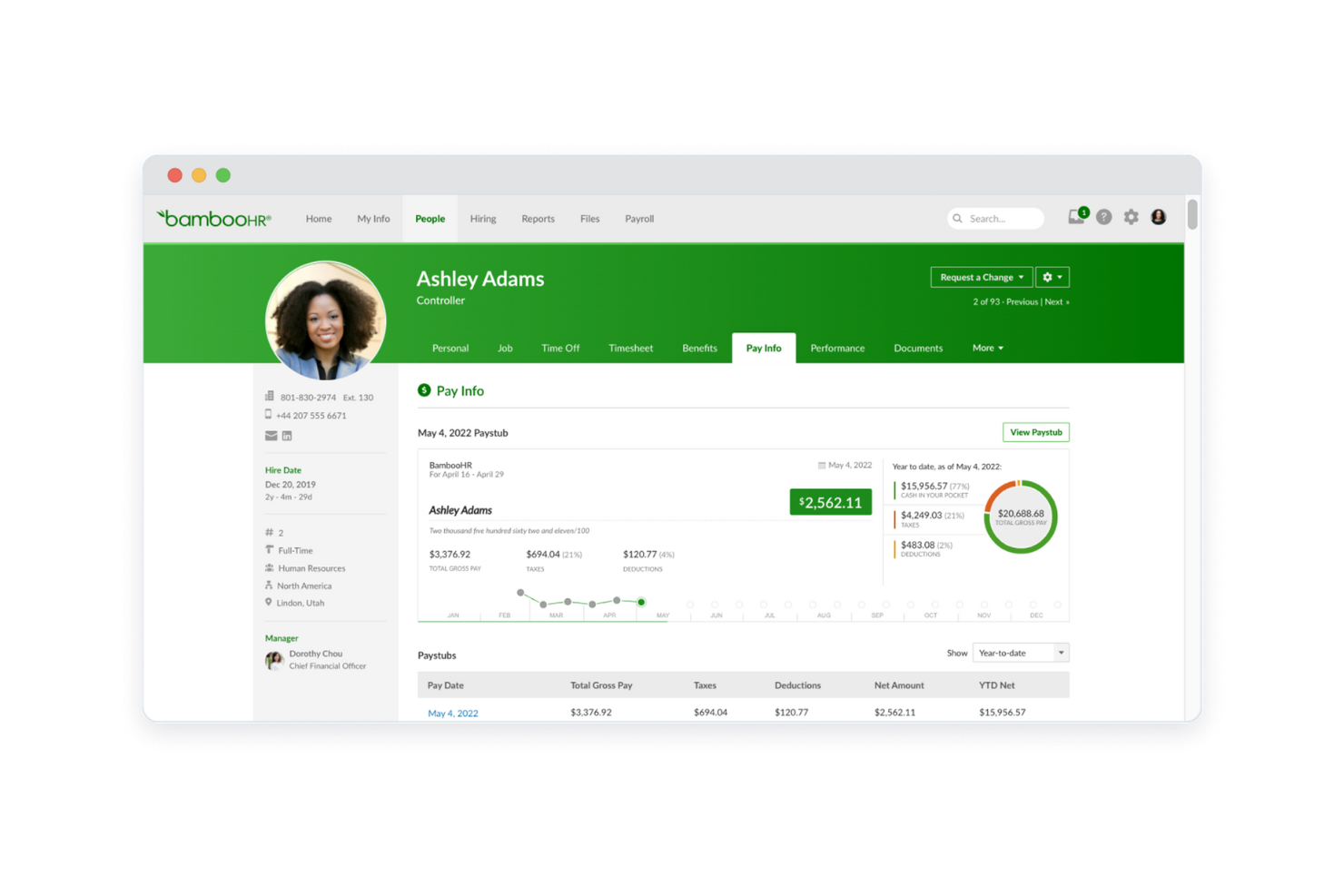 BambooHR screenshot - 13 beste KI-Workforce-Management-Tools getestet in 2026