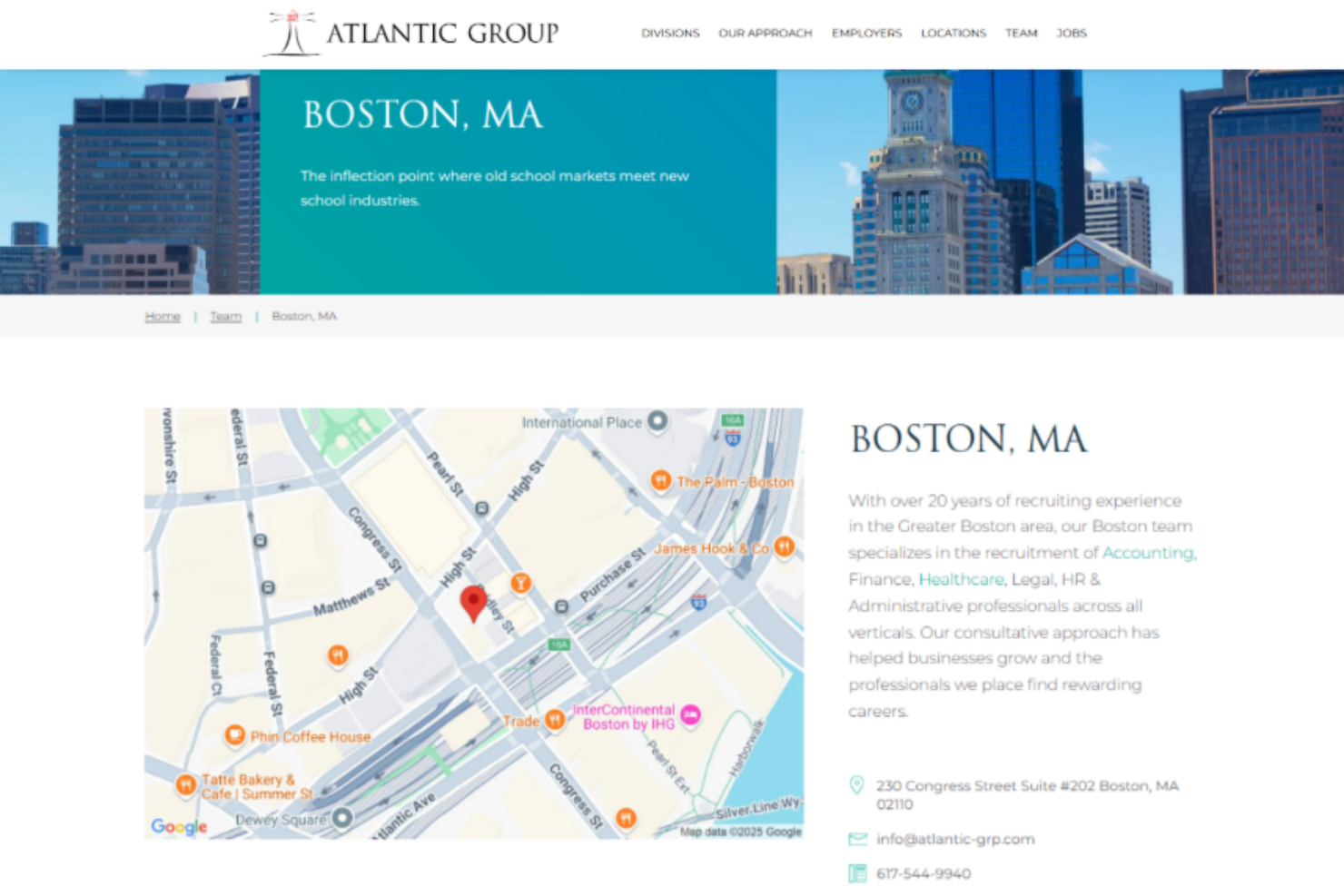 Atlantic Group screenshot - 16 Meilleures Agences de Recrutement à Boston Évaluées en 2026