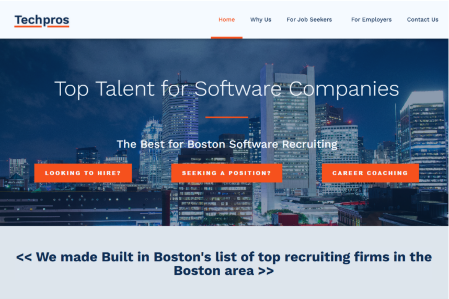TechPros, Inc. screenshot - 16 Meilleures Agences de Recrutement à Boston Évaluées en 2026