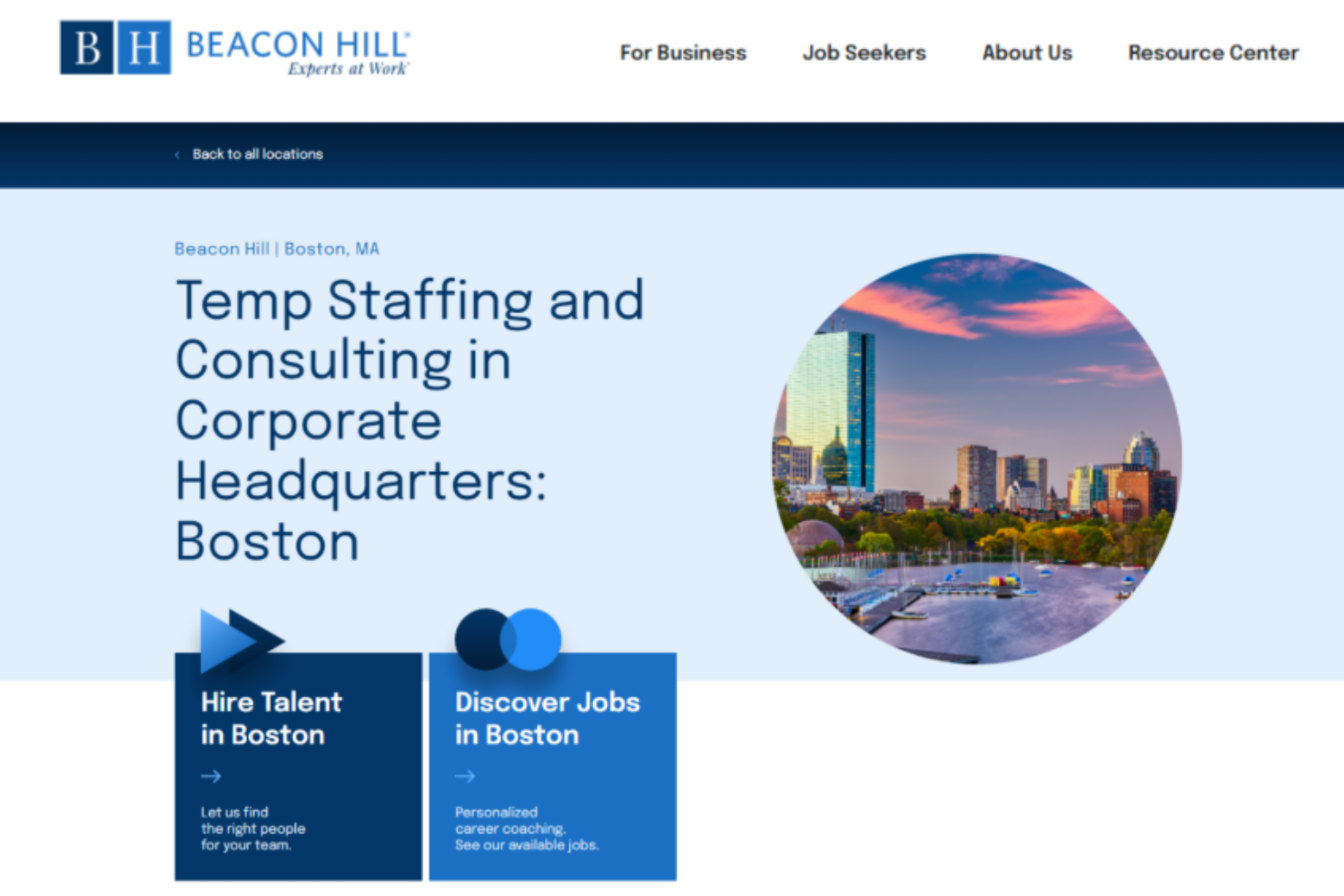 Beacon Hill Staffing Group screenshot - 16 Meilleures Agences de Recrutement à Boston Évaluées en 2026