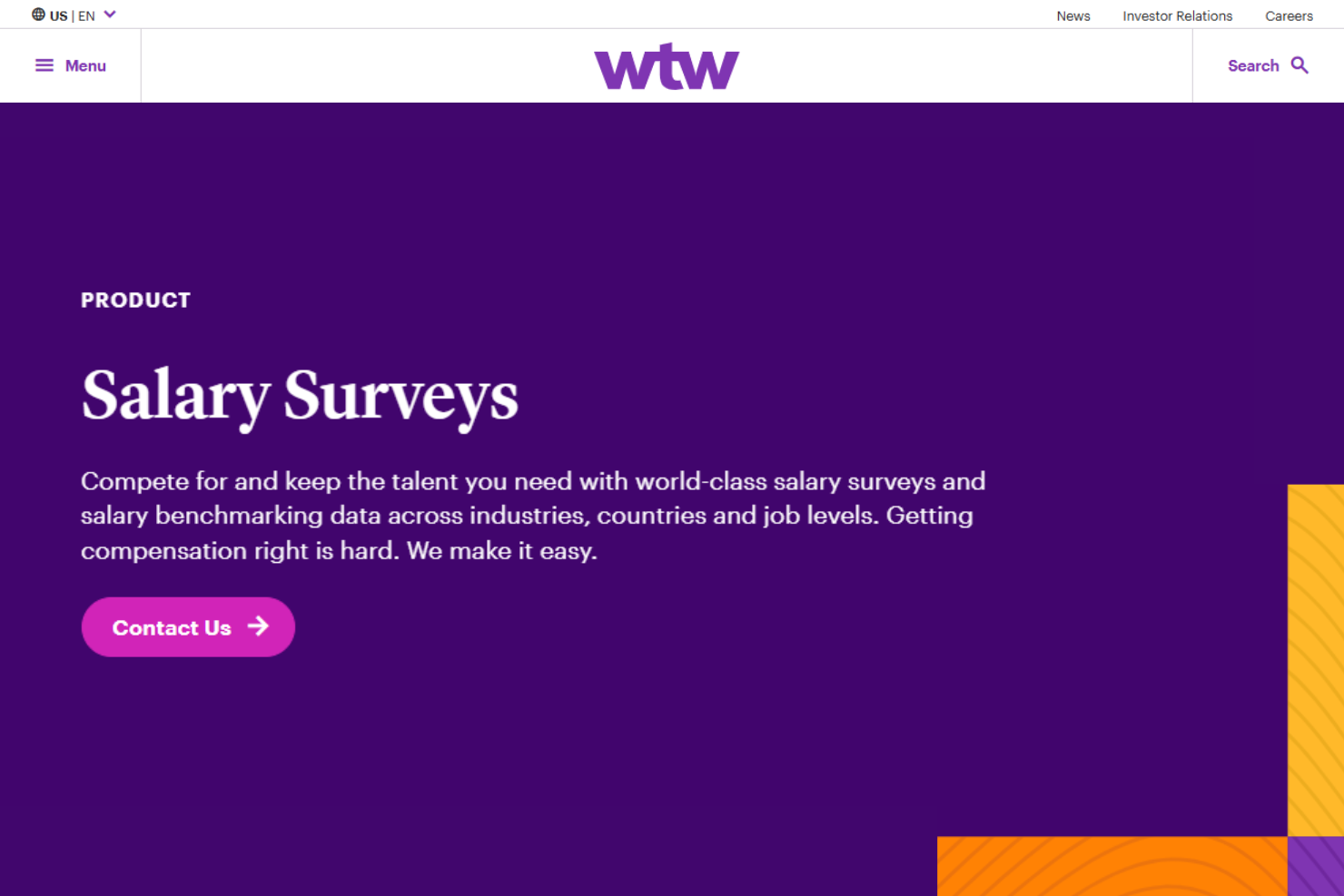 Willis Towers Watson (WTW) screenshot - 10 beste Unternehmen für Gehaltsbenchmarking 2026
