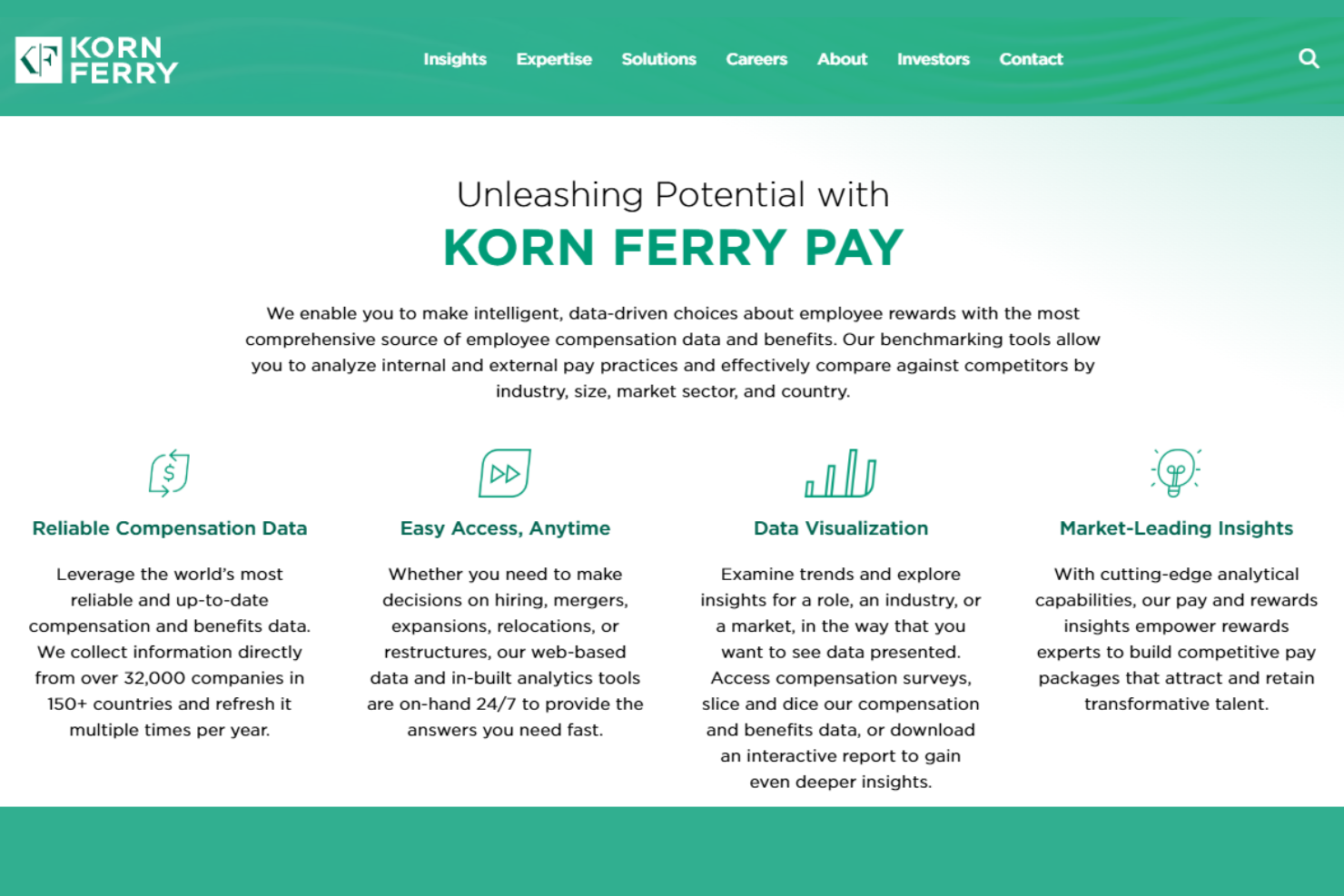 Korn Ferry Pay screenshot - 10 Meilleures Entreprises de Benchmarking de Rémunération pour 2026
