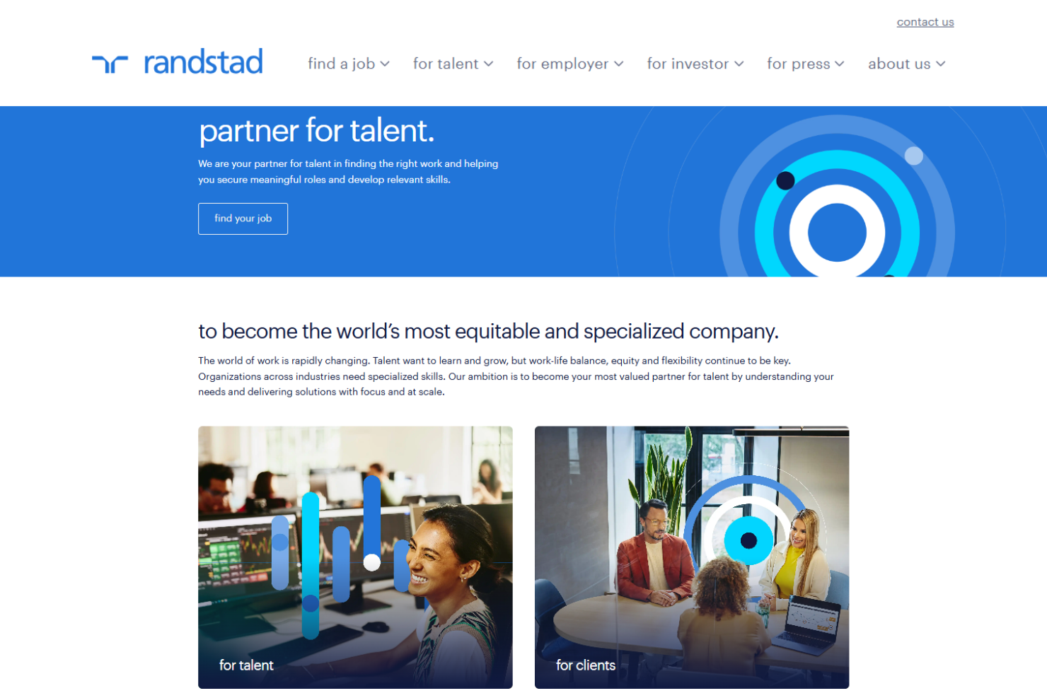 Randstad screenshot - 10 der besten internationalen Personalvermittlungsagenturen im Test 2026