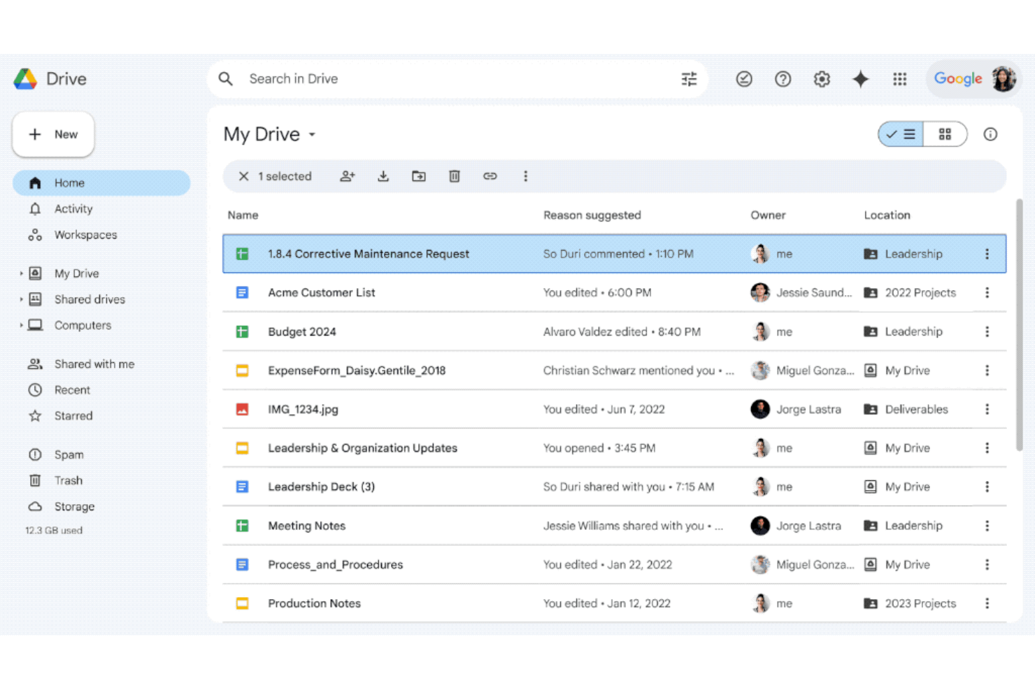 Google Drive screenshot - 24 Beste Wissensmanagement-Software im Test 2026
