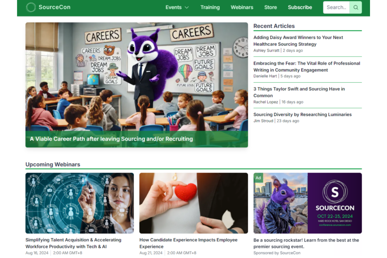 SourceCon Newsletter screenshot - 16 beste Recruiting-Newsletter, die Sie 2026 lesen sollten