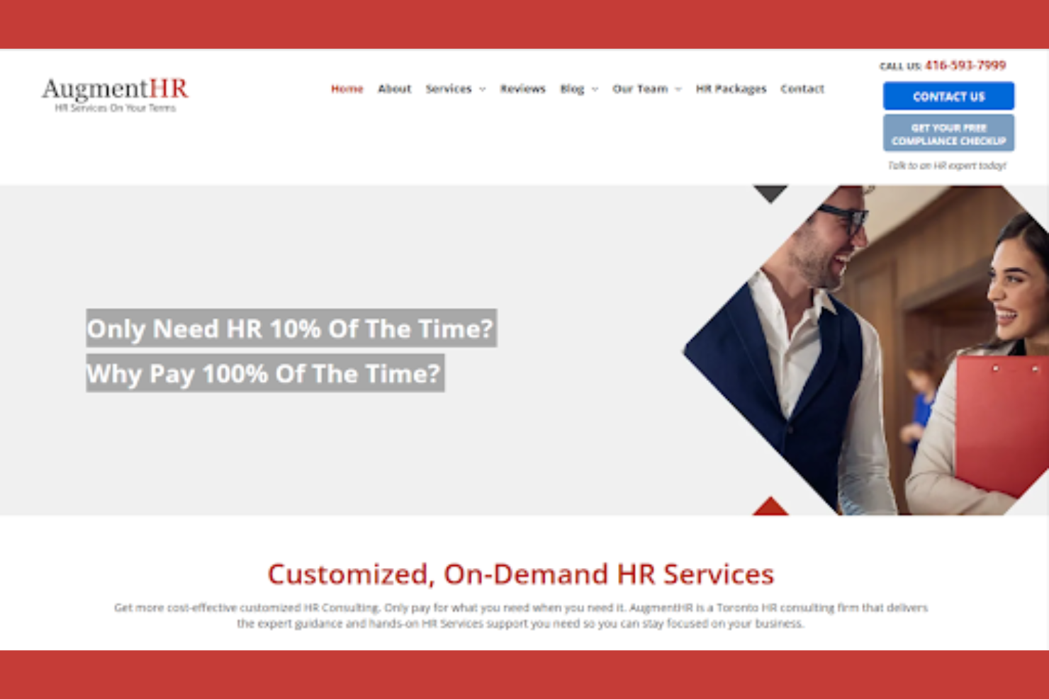 Augment HR screenshot - 13 meilleures entreprises de conseil en RH à Toronto : Analyse en 2026