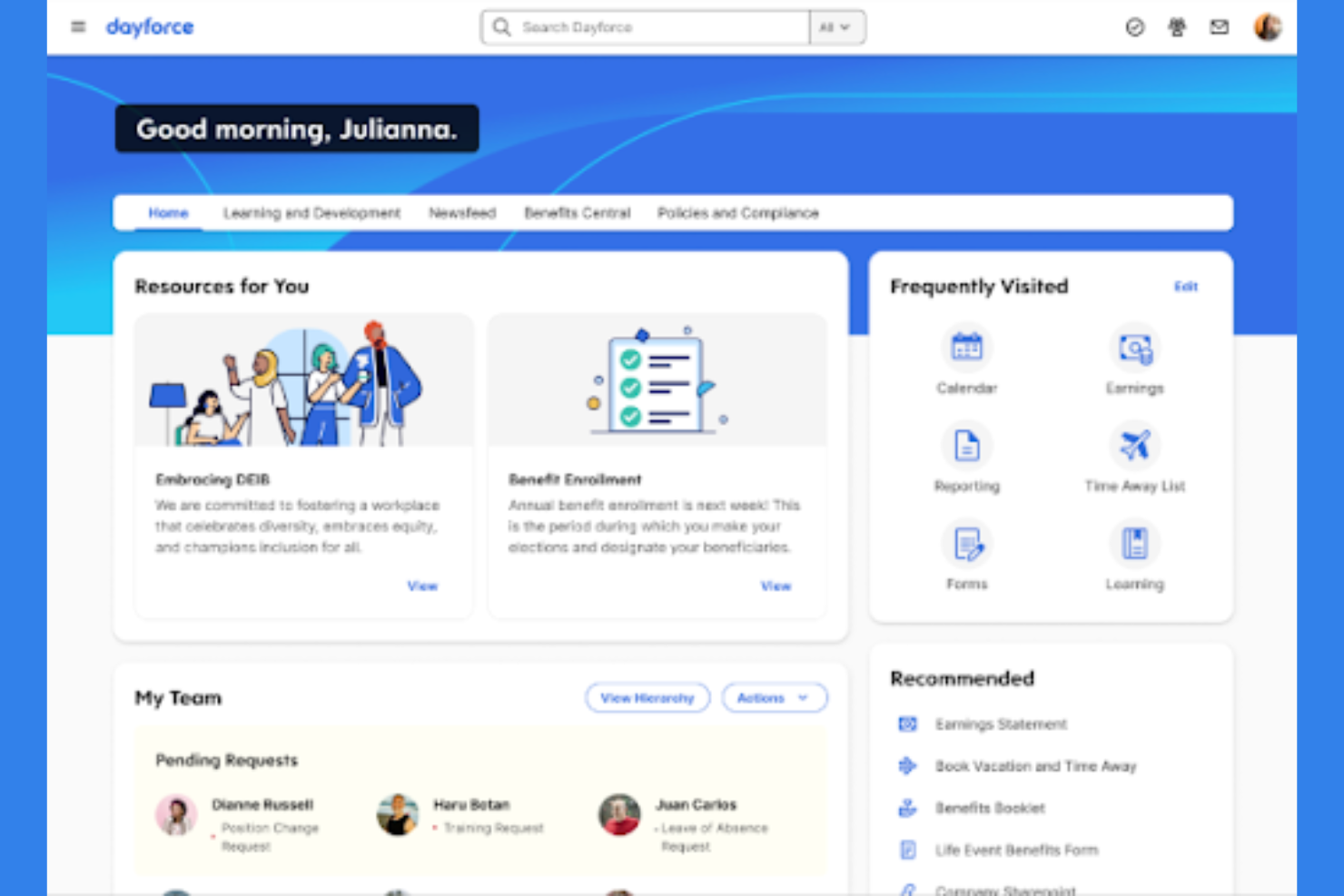 Dayforce screenshot - 20 meilleures alternatives à Factorial passées en revue en 2026