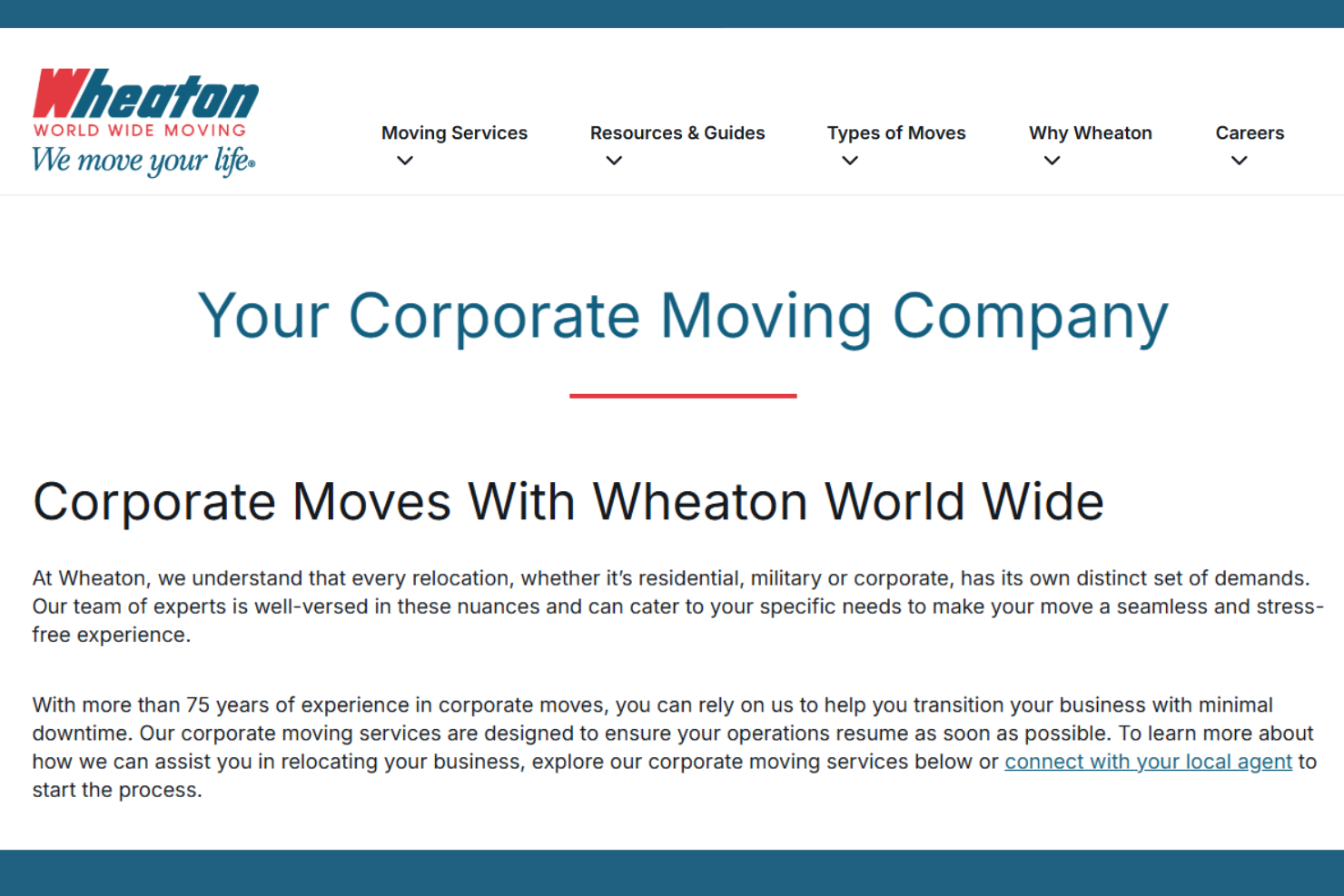 Wheaton World Wide Moving screenshot - Die 18 besten Mitarbeiterversetzungsdienste im Test 2026