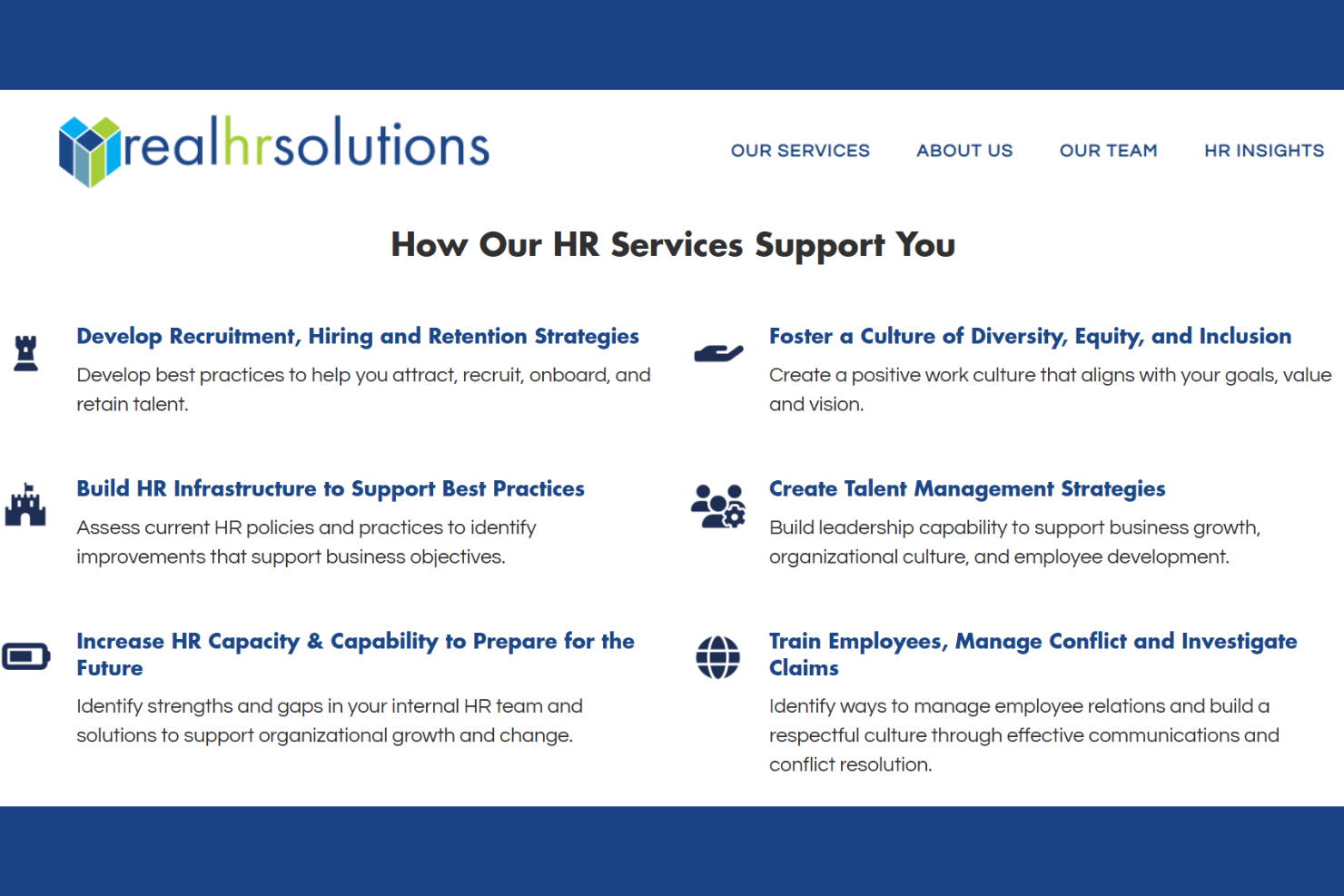 RealHR Solutions screenshot - 13 Meilleures Cabinets de Conseil RH pour Petites Entreprises Passés en Revue en 2026