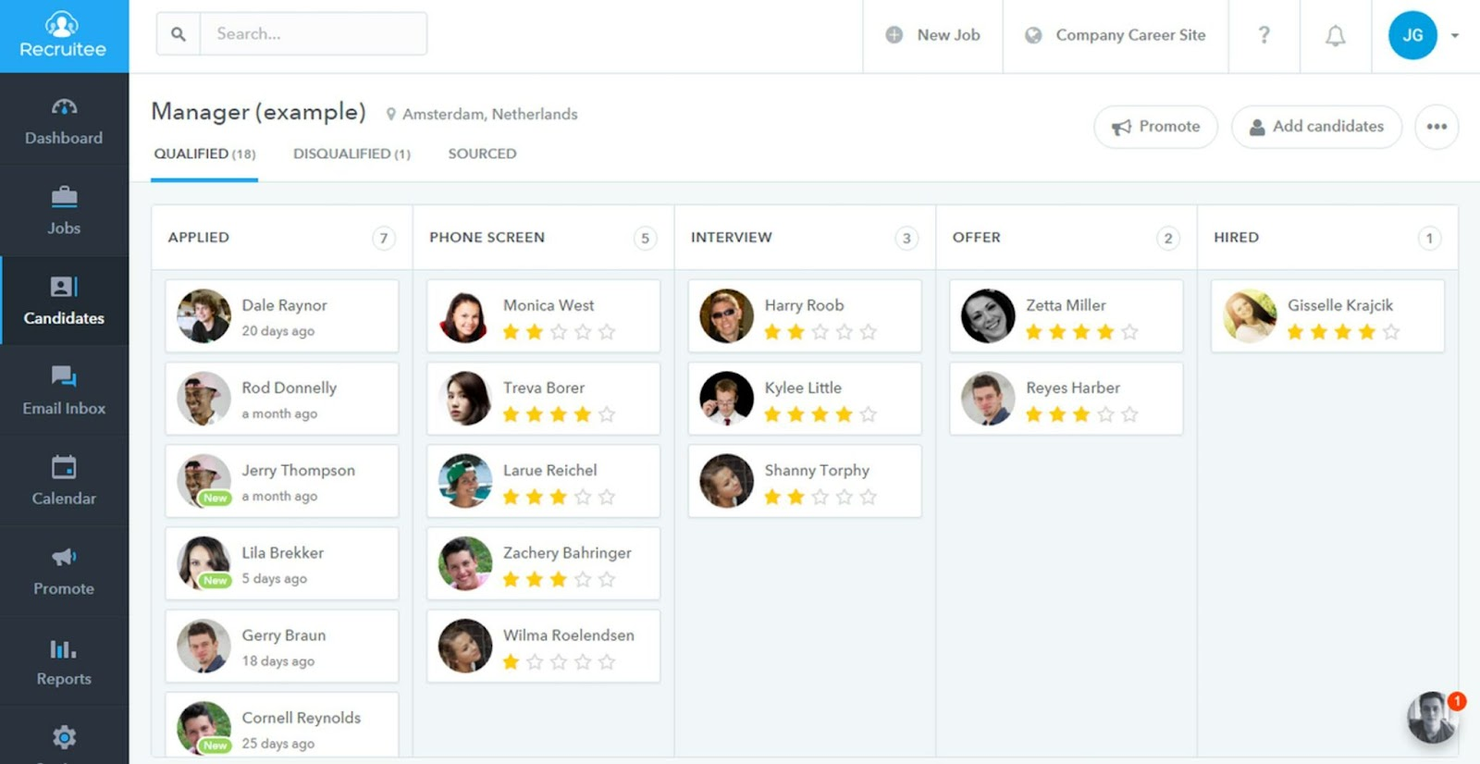 Recruitee screenshot - 19 Beste JazzHR-Alternativen im Test 2026