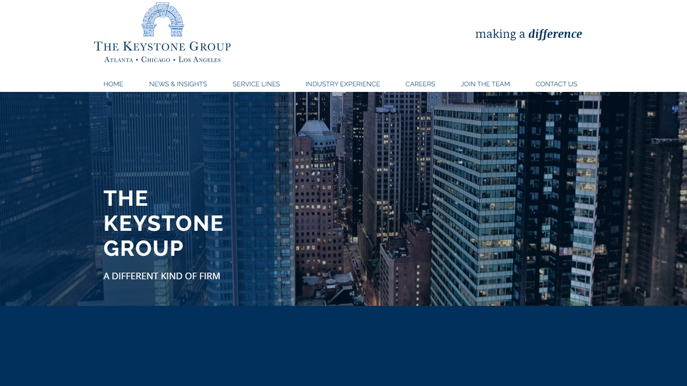 The Keystone Group screenshot - 17 Meilleurs Consultants en Amélioration de la Performance en 2026