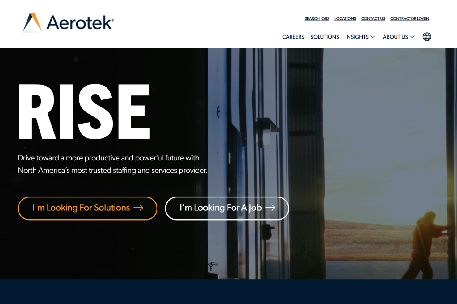 Aerotek screenshot - 13 beste Personalagenturen im Test 2026