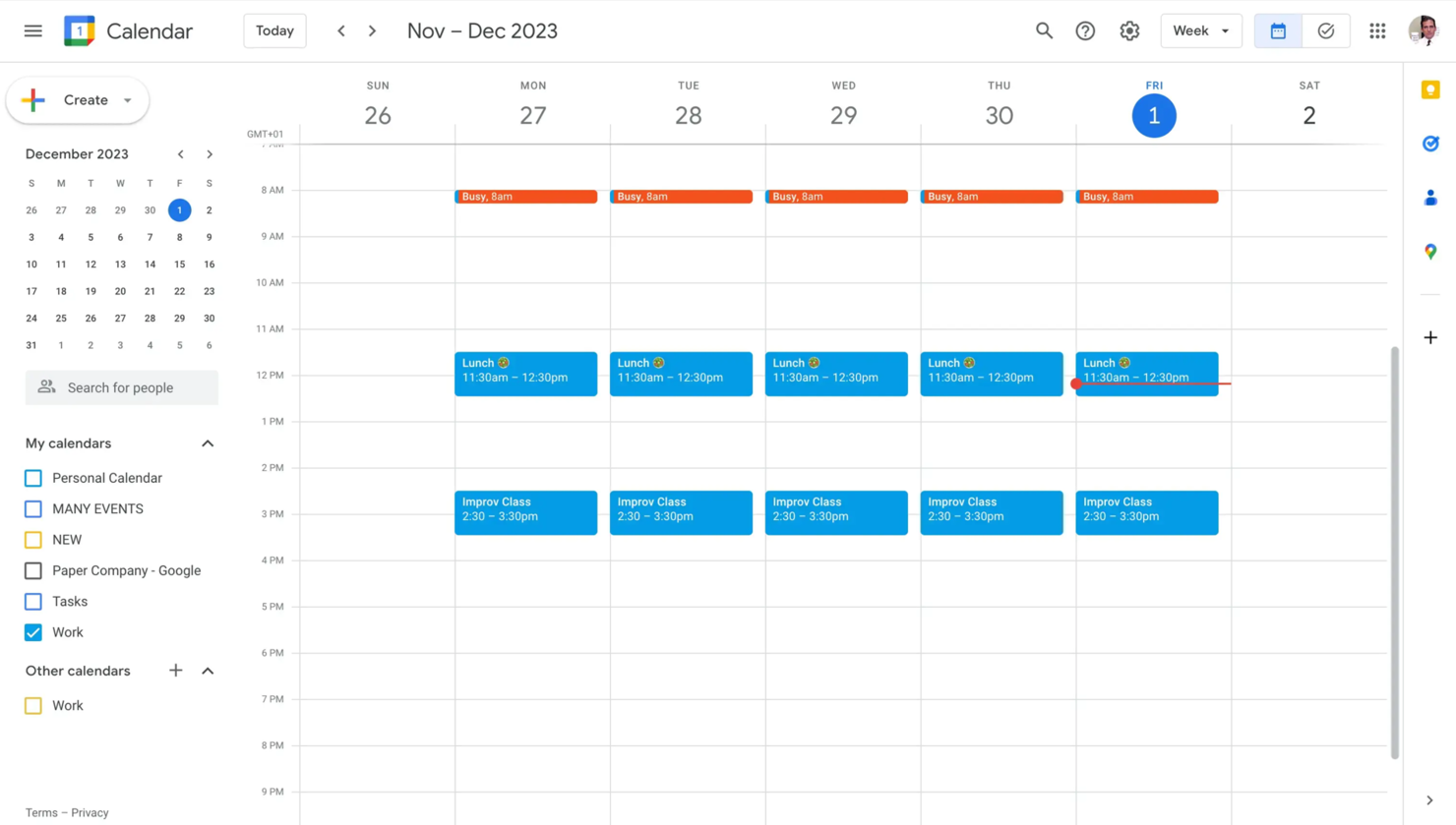 Google Calendar screenshot - 24 Beste Software für Einzelgespräche im Test 2026