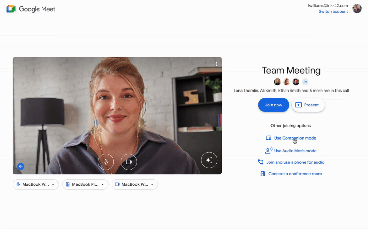 Google Meet screenshot - 24 Beste Software für Einzelgespräche im Test 2026